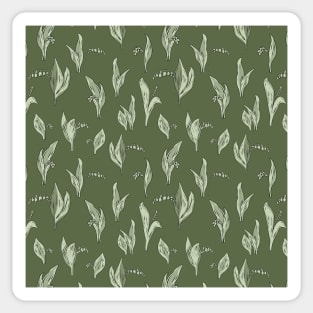 Lily-of-the-valley vintage green Sticker